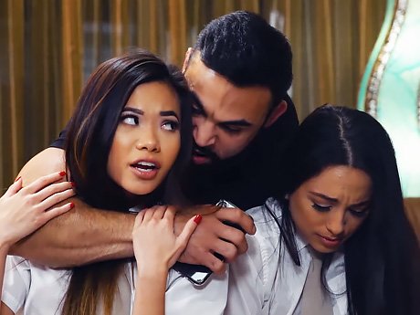 Watch Arab Migrant Fucks Poor Schoolgirls Vina & Mi Ha Doan In His Dirty Basement video