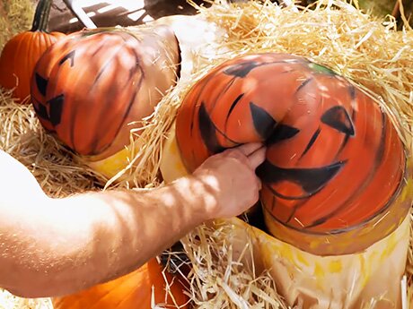 Watch Bad Latina Pranks! These Are Not Two Enormous Pumpkins, These Are Juicy Holes video