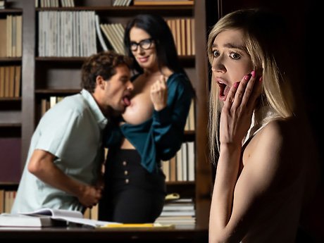Watch Bespectacled Librarian Reagan Loves Having Sex With Young Students video