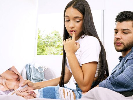 Watch Cute Young Latina Teen With Her Step Brother Looking At Porn Pictures video