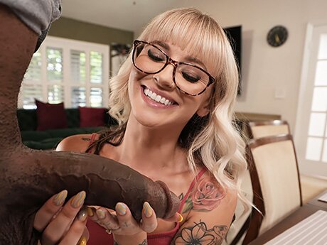 Watch Massive Black Cock For Glasses Blonde Schoolgirl video