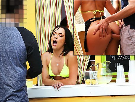 Watch Porn Prank! Girl sells lemonade and gets fucked in a city park video