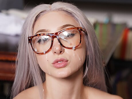 Watch Well Read Teen Skylar Has Sex With A Bad Boy In The School Library video